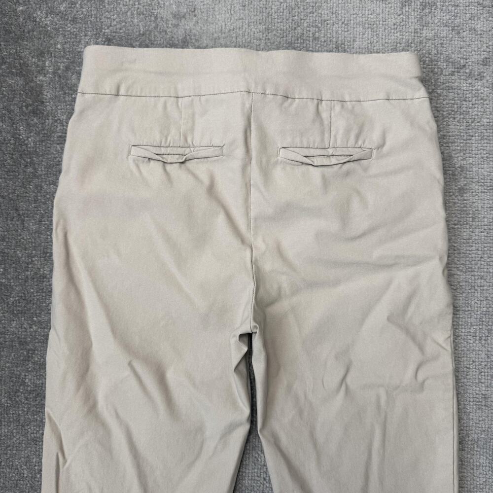 Chico's Pants Womens 4 Beige Stretch Pull On Capri Straight Leg Twill Casual - Picture 11 of 12
